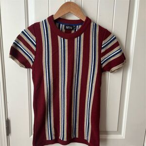 Boohoo Man Men's S Muscle Fit Striped Crew Neck T-Shirt Multicolor